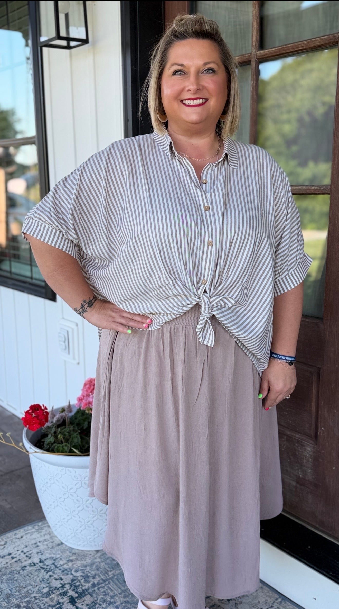 Lakeside Linen-Blend Oversized Shirt—ZP1007