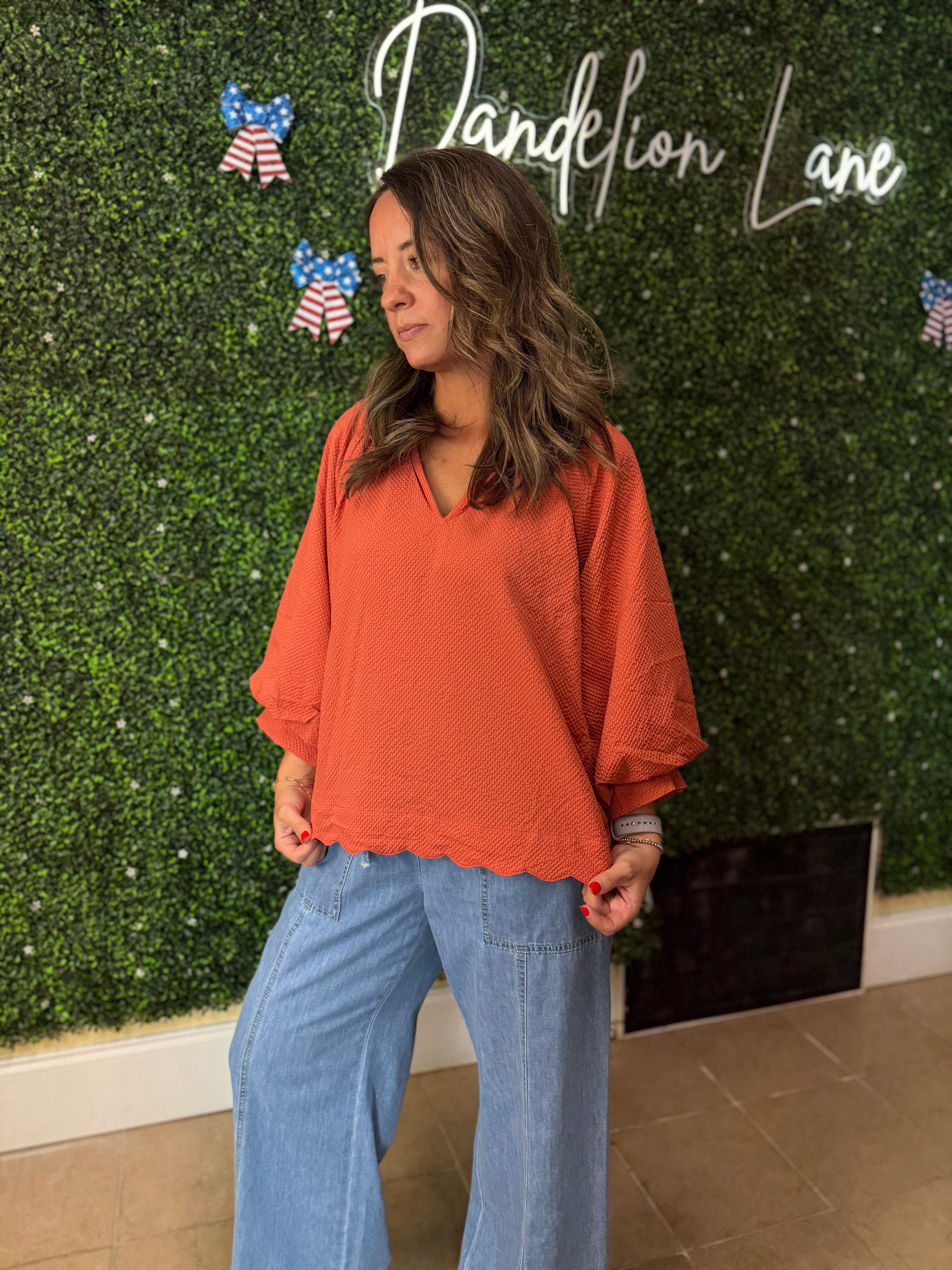 Bubble Sleeve Top