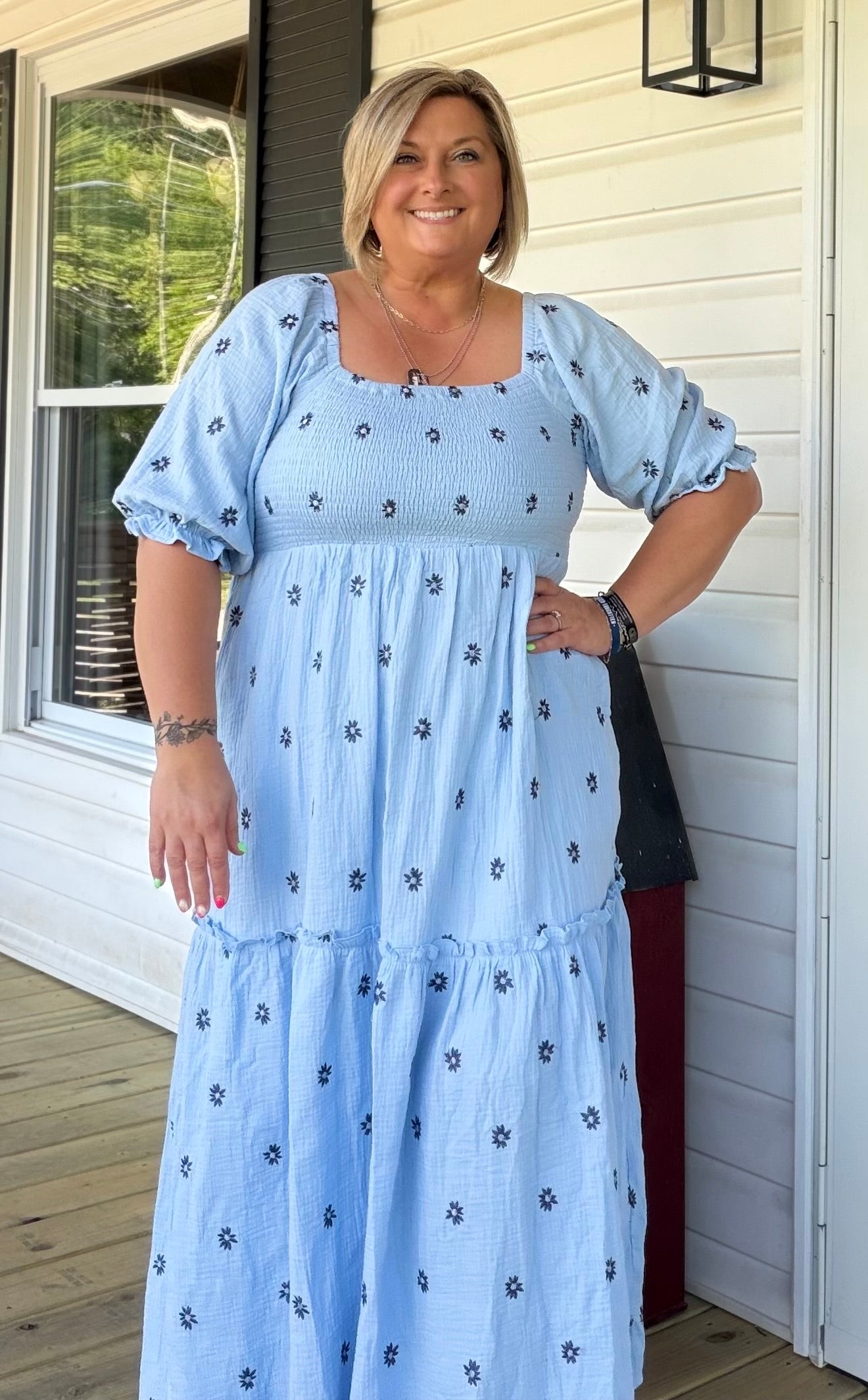 The Bluebird Smocked Maxi