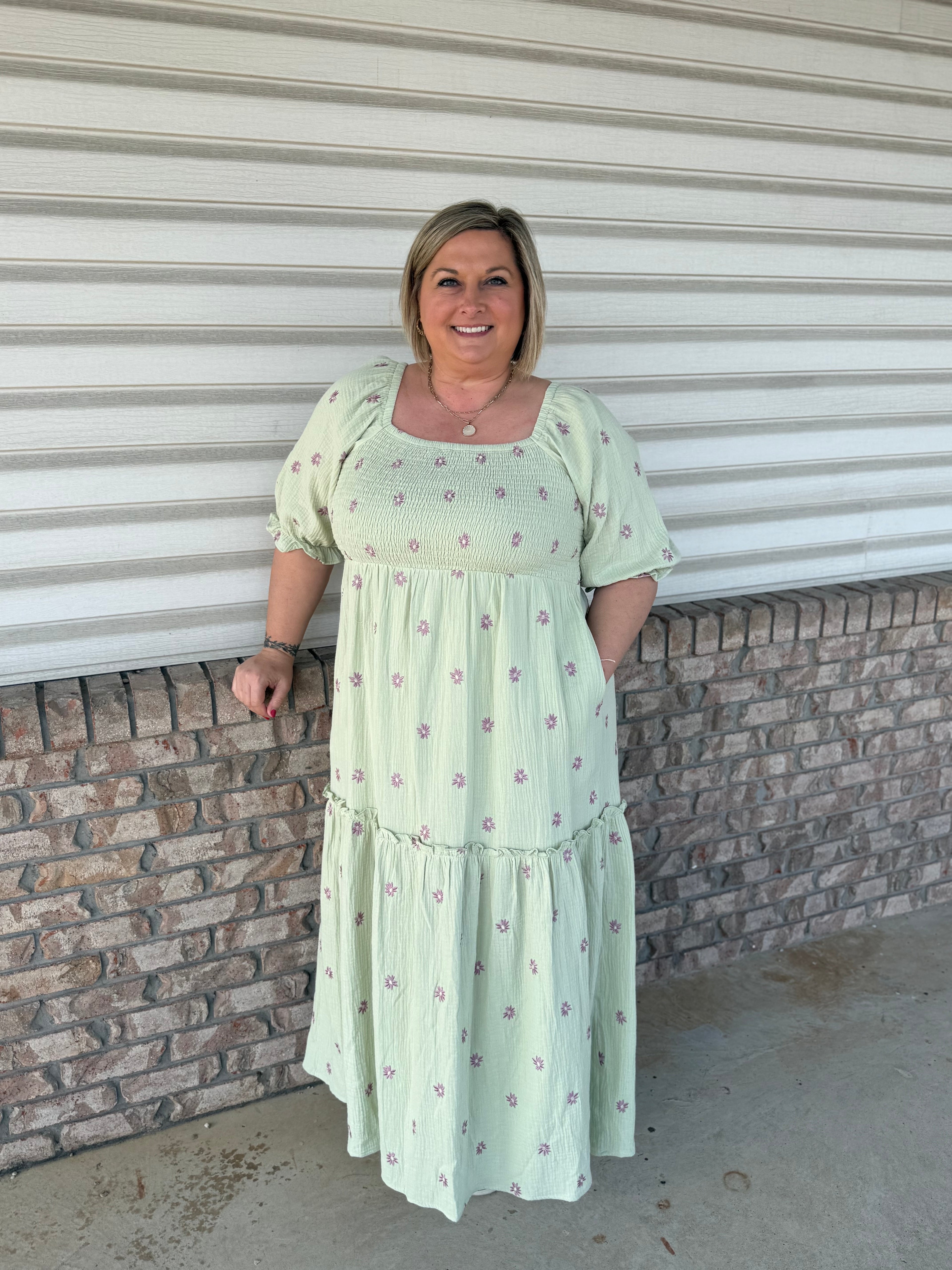 The Bluebird Smocked Maxi