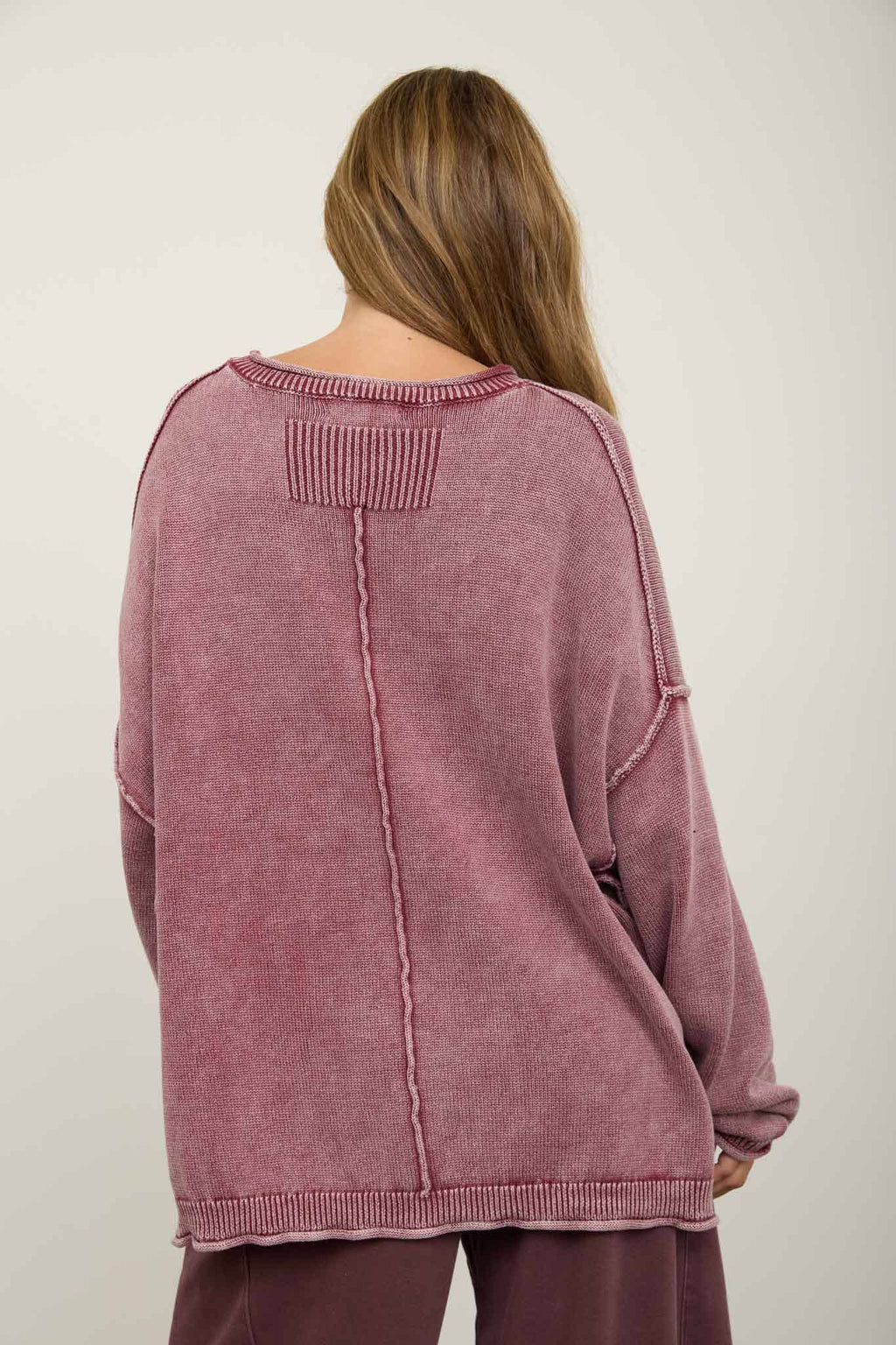 RAW EDGE CREW SWEATER