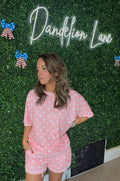 Pink polka dot outfit