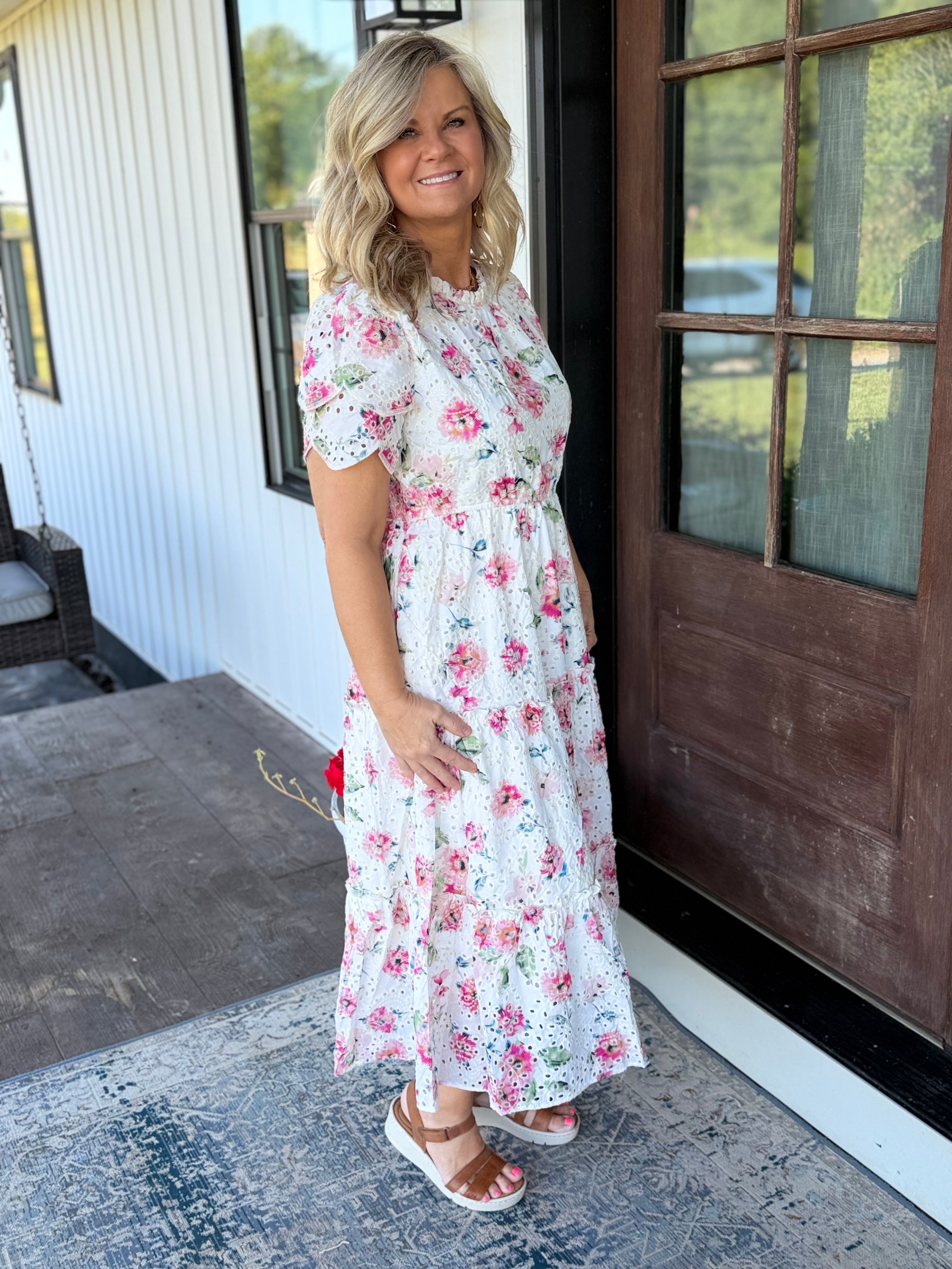 Garden Party Floral Flutter Maxi-HYD1001