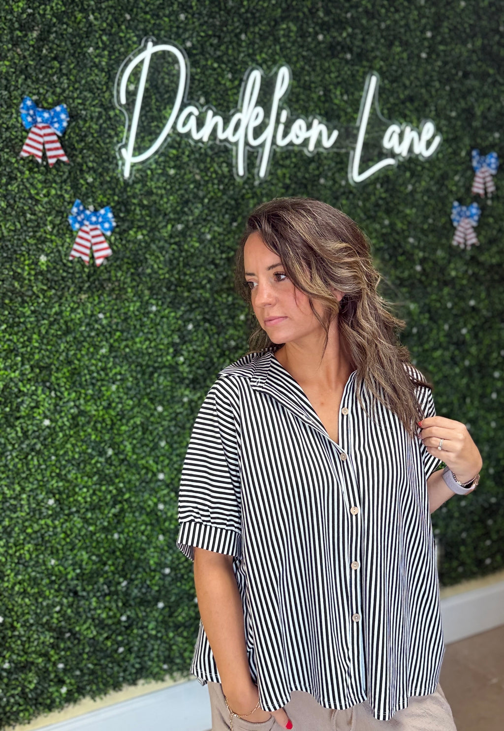 Striped oversized shirt