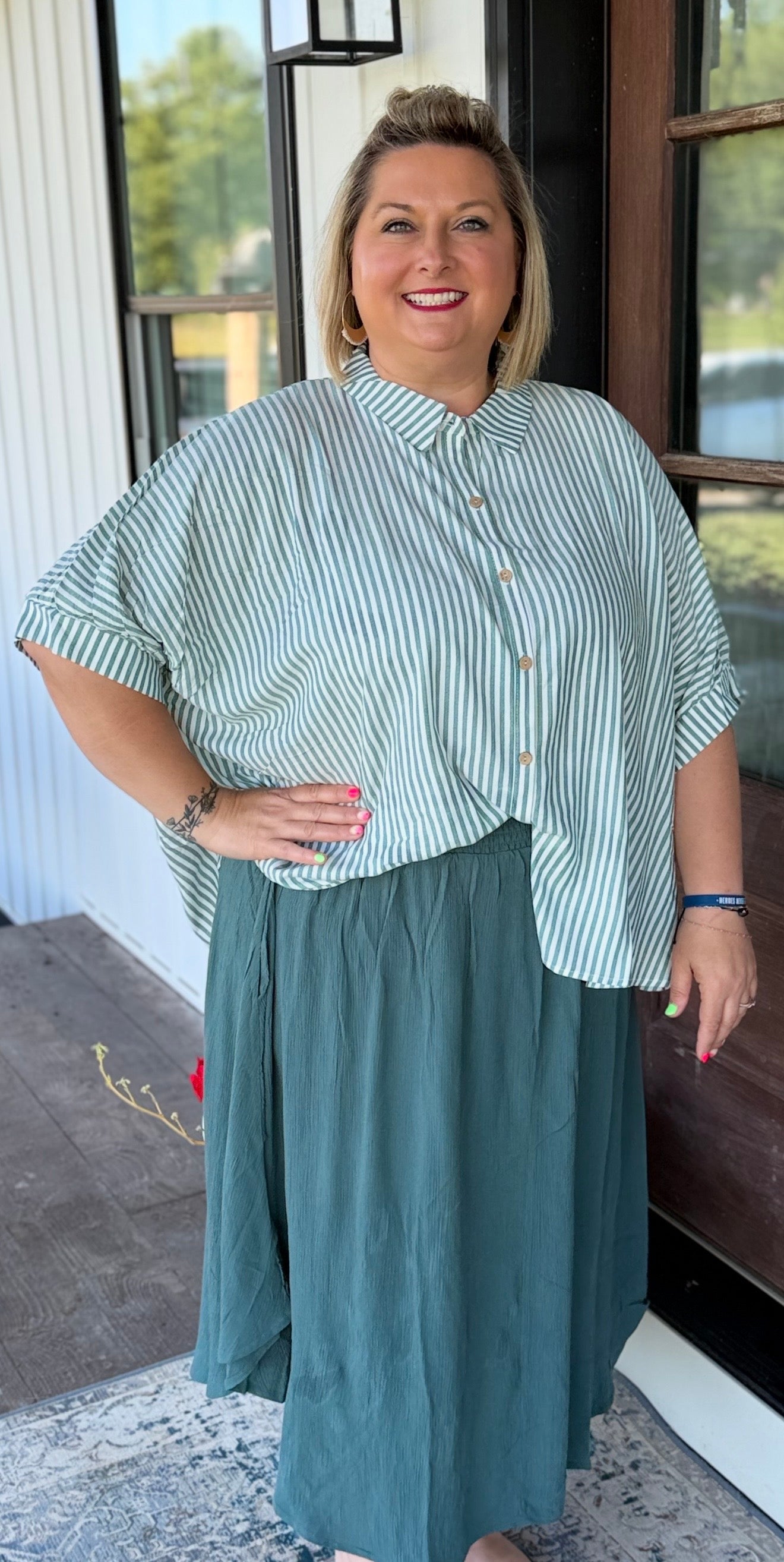 Lakeside Linen-Blend Oversized Shirt—ZP1007