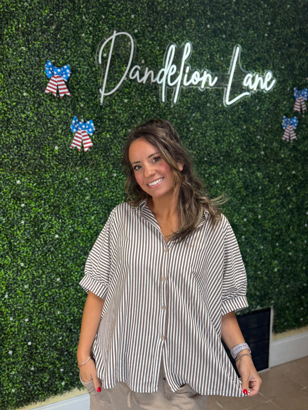 Striped oversized shirt