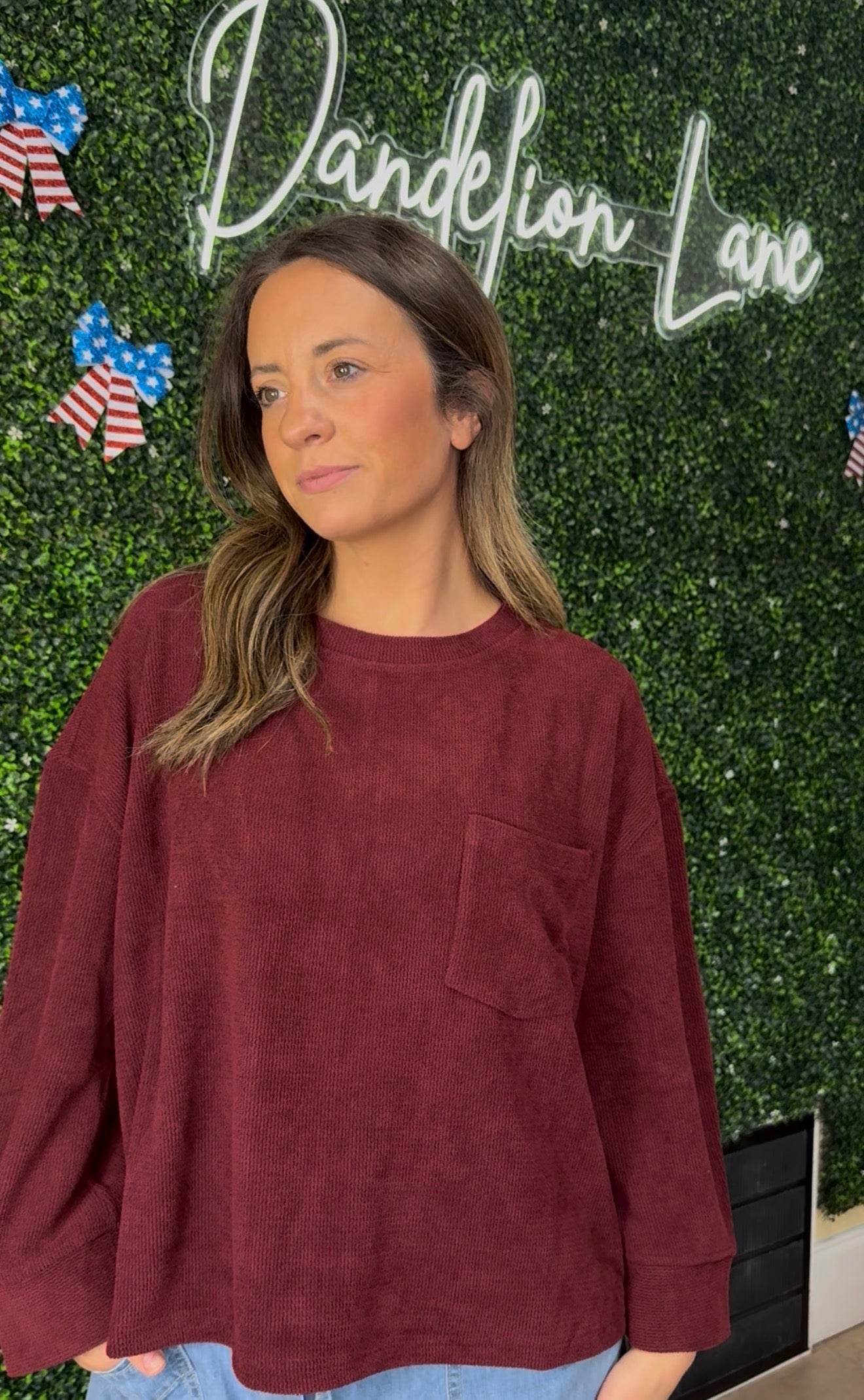 Ribbed Long Sleeve with Pocket
